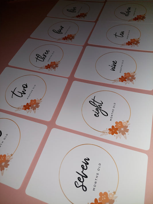 Baby Milestone Cards | One-Twelve Months | SALE ITEM
