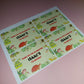 4 x Reptile Rectangle Party Bag Stickers | Isaac's 7th Birthday | SALE ITEM