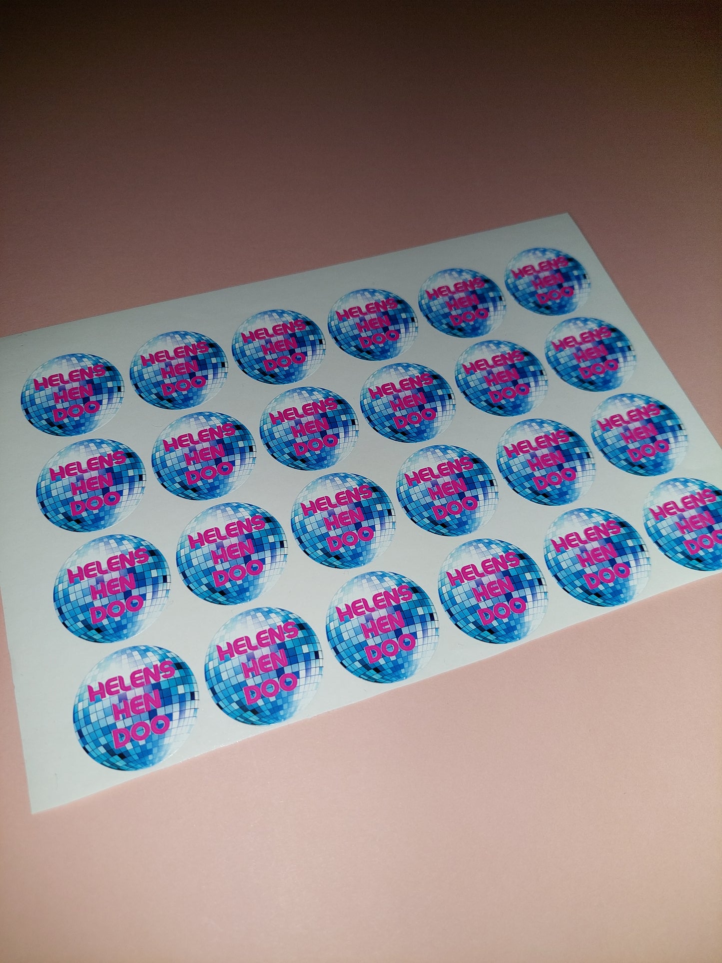24 x Disco Stickers | Helen's Hen Doo | SALE ITEM