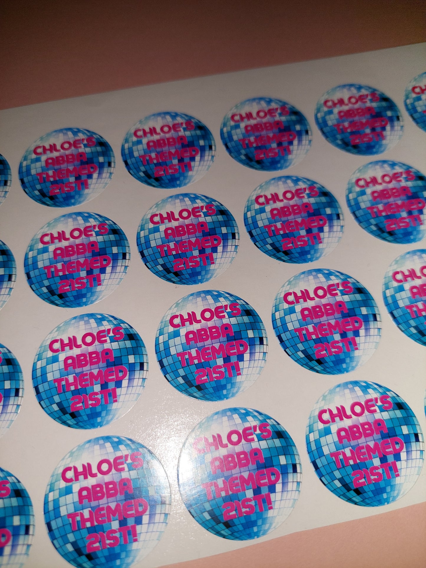 24 x Disco Stickers | Chloe's Abba Themed 21st | SALE ITEM