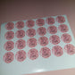 24 x Blush Pink Stickers | Thea's 1st Birthday | SALE ITEM
