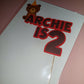 Cake Topper | Archie is 2 - Red Teddy Bear Picnic Cake Topper | SALE ITEM