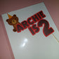 Cake Topper | Archie is 2 - Red Teddy Bear Picnic Cake Topper | SALE ITEM