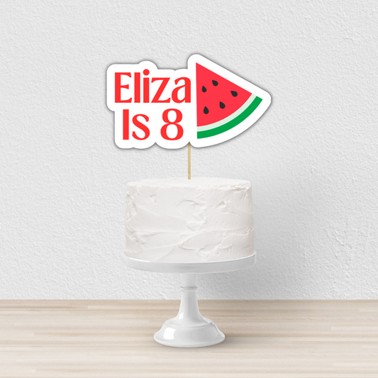 Cake Topper | Personalised Watermelon Cake Topper | Watermelon Party Supplies