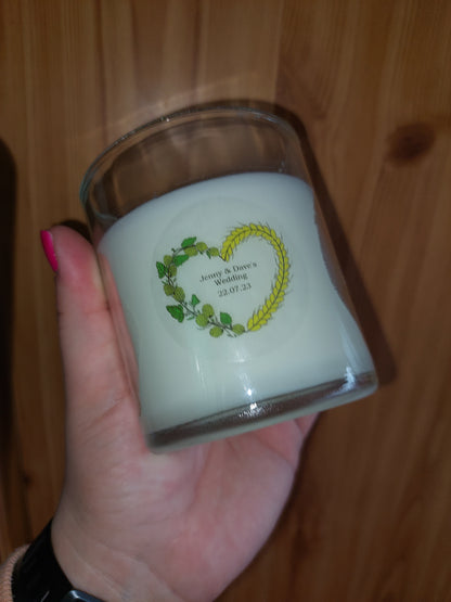 Clear Candle Logo Sticker | Candle Sticker | Candle Label
