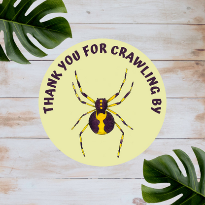 Spider Party Stickers | Circle Stickers | Sticker Sheet | Party Stickers | Reptile Theme