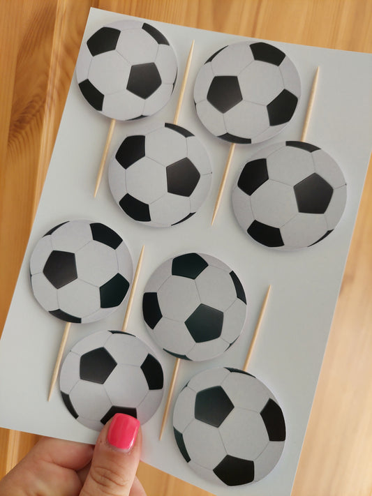 Cupcake Toppers | 10 x Football Cupcake Toppers | SALE ITEM