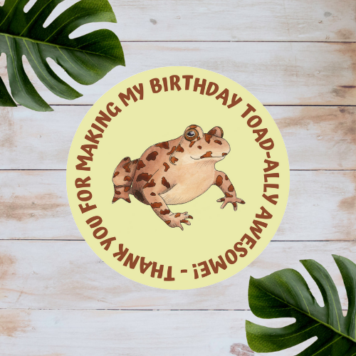 Reptile Toad/Frog Party Stickers | Circle Stickers | Sticker Sheet | Party Stickers