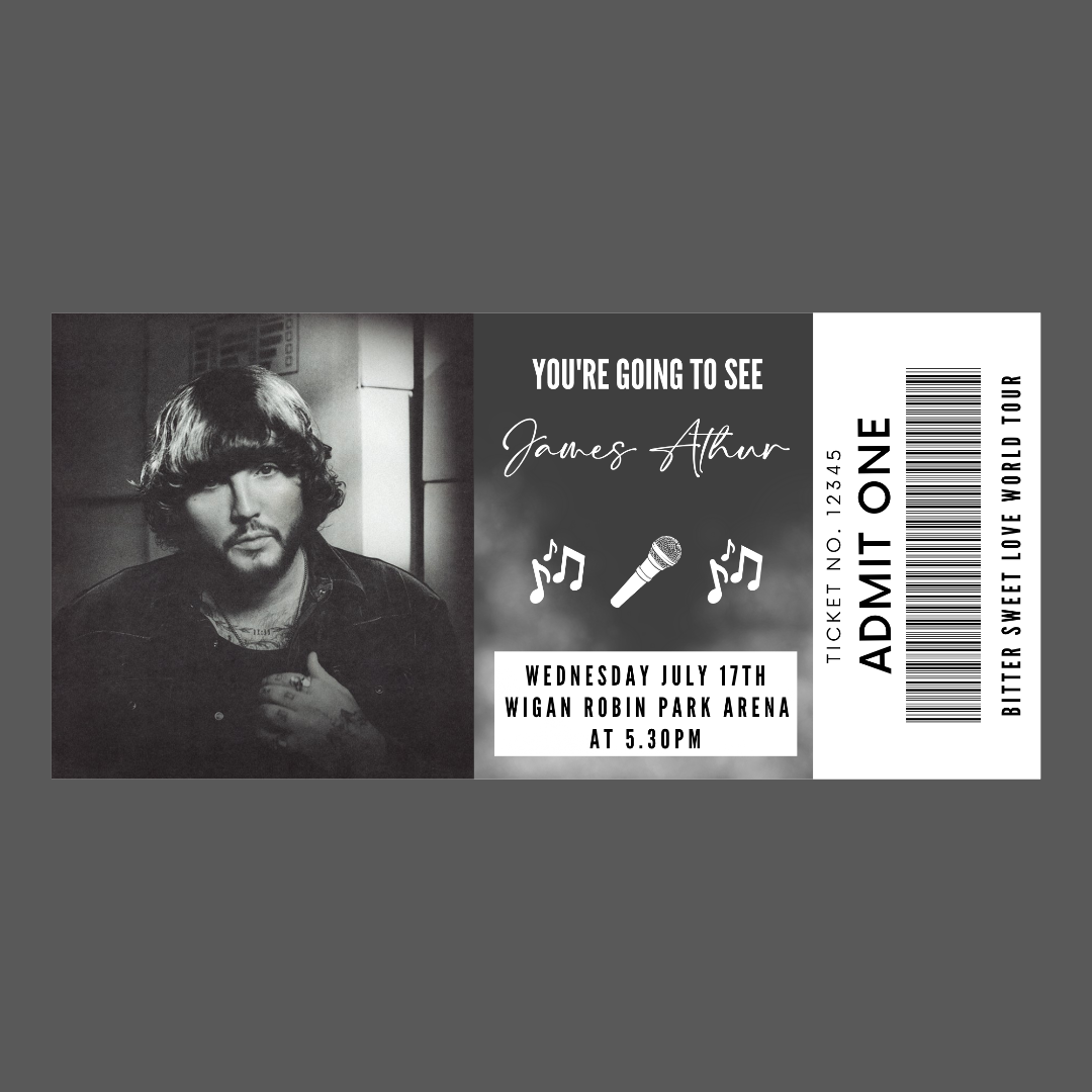 Custom Surprise Ticket Print | Personalised Ticket Voucher | Gift Idea | ANY DESIGN - Dinky Designs