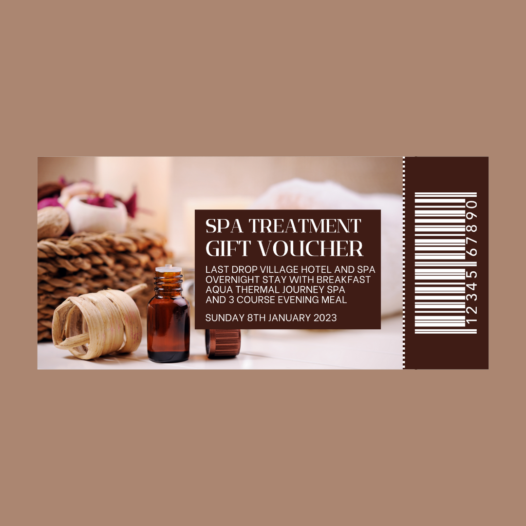 Surprise Ticket Print | Personalised Spa Treatment Ticket Voucher | Gift Idea