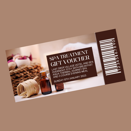 Surprise Ticket Print | Personalised Spa Treatment Ticket Voucher | Gift Idea