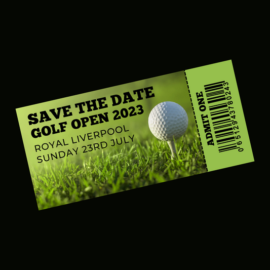 Surprise Ticket Print | Personalised Golf Day/Weekend Ticket Pass Voucher Membership | Gift Idea (Design 2)