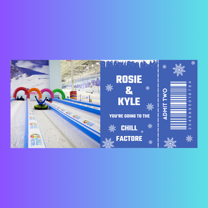 Custom Surprise Ticket Print | Personalised Ticket Voucher | Gift Idea | ANY DESIGN - Dinky Designs