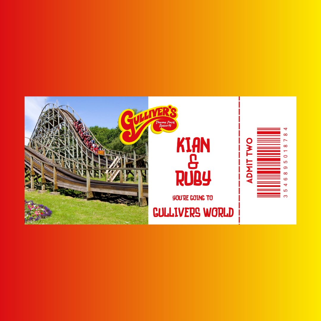 Custom Surprise Ticket Print | Personalised Ticket Voucher | Gift Idea | ANY DESIGN - Dinky Designs