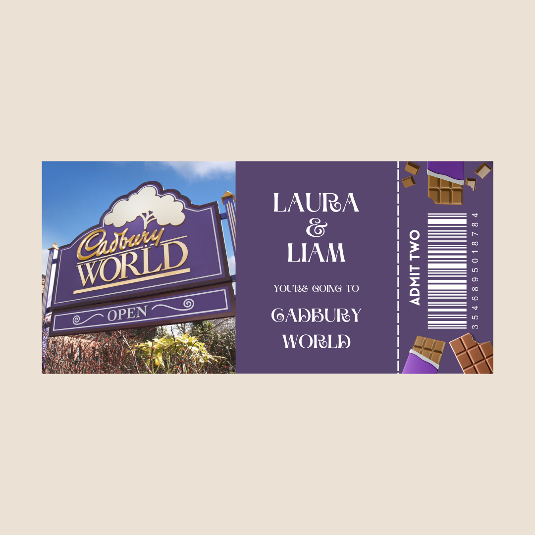 Custom Surprise Ticket Print | Personalised Ticket Voucher | Gift Idea | ANY DESIGN - Dinky Designs