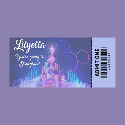 Custom Surprise Ticket Print | Personalised Ticket Voucher | Gift Idea | ANY DESIGN - Dinky Designs