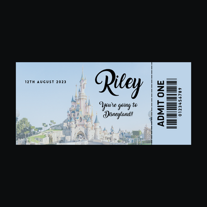 Custom Surprise Ticket Print | Personalised Ticket Voucher | Gift Idea | ANY DESIGN - Dinky Designs