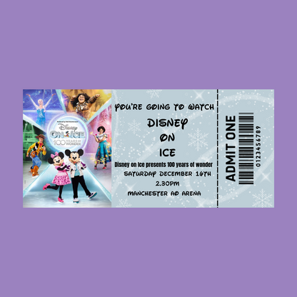 Custom Surprise Ticket Print | Personalised Ticket Voucher | Gift Idea | ANY DESIGN - Dinky Designs
