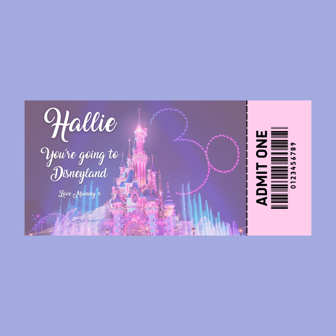 Custom Surprise Ticket Print | Personalised Ticket Voucher | Gift Idea | ANY DESIGN - Dinky Designs
