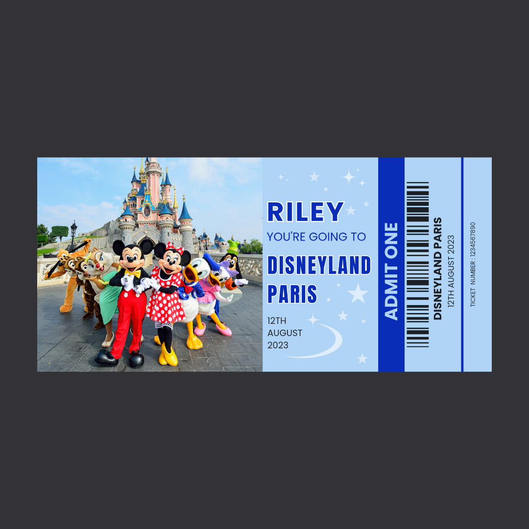 Custom Surprise Ticket Print | Personalised Ticket Voucher | Gift Idea | ANY DESIGN - Dinky Designs