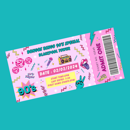 Custom Surprise Ticket Print | Personalised Ticket Voucher | Gift Idea | ANY DESIGN - Dinky Designs