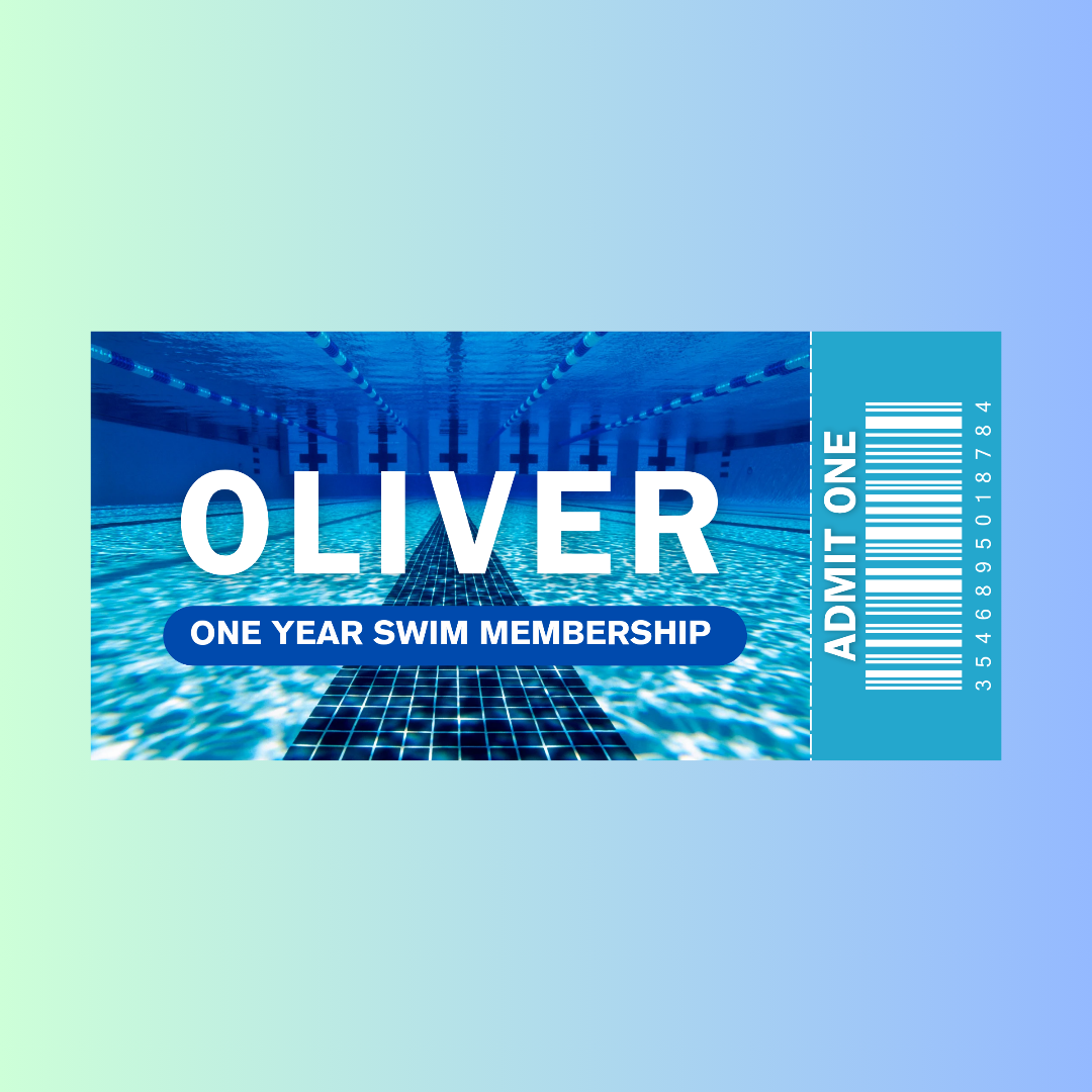 Surprise Ticket Print | Personalised Swimming Ticket Voucher | Gift Idea