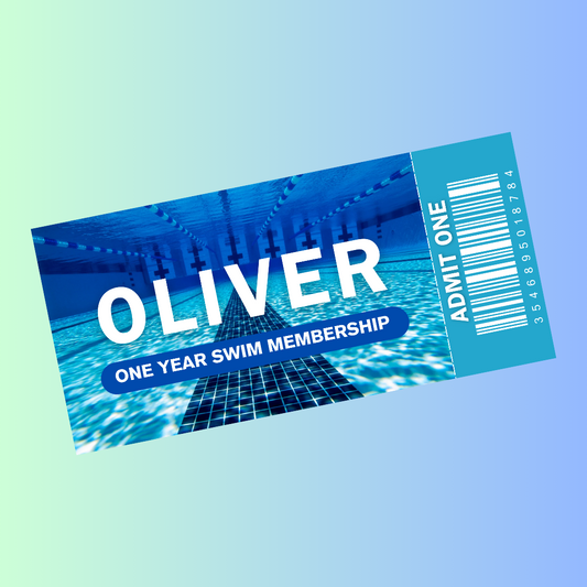 Surprise Ticket Print | Personalised Swimming Ticket Voucher | Gift Idea