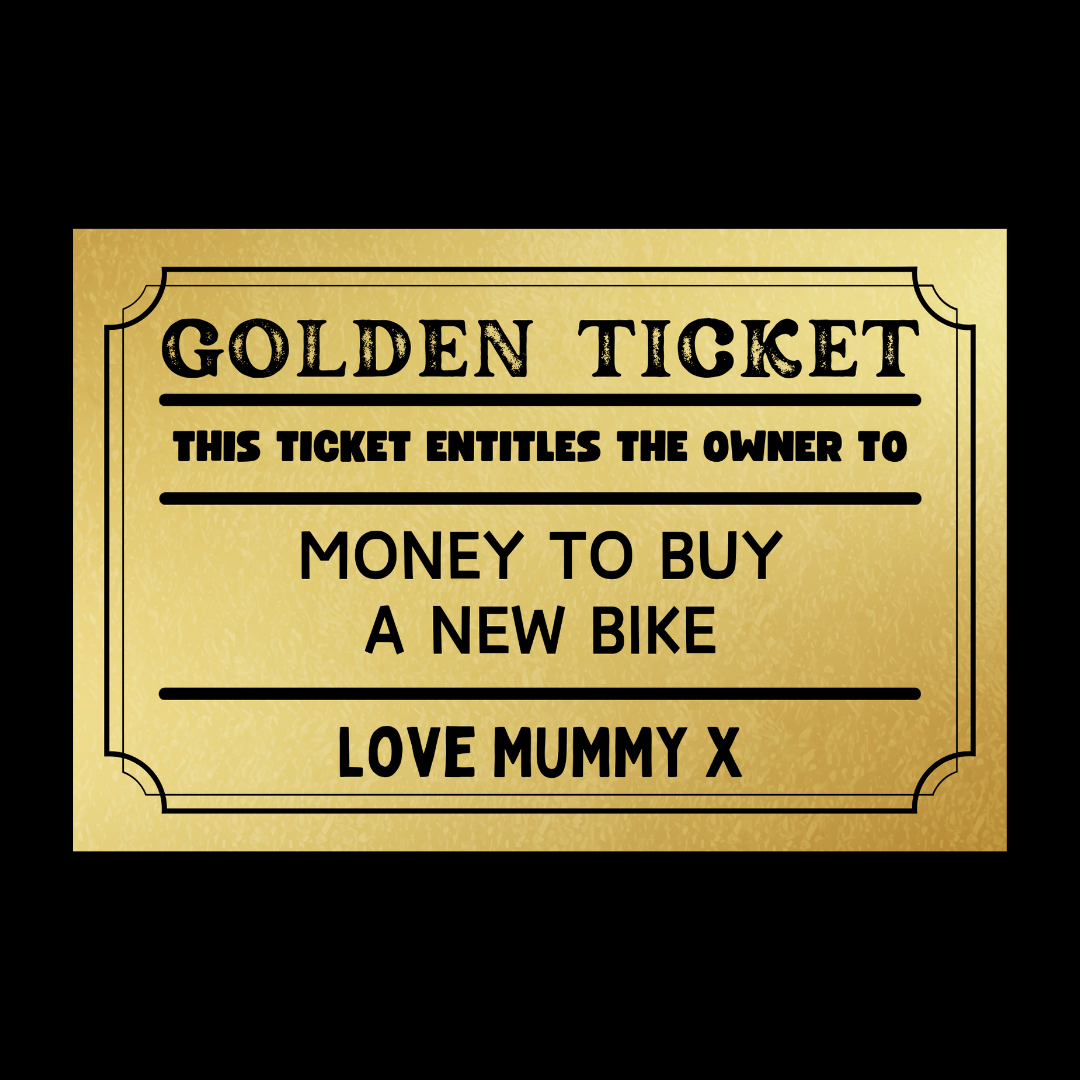 A6 Print | Golden Ticket Gift Voucher | Gift Idea