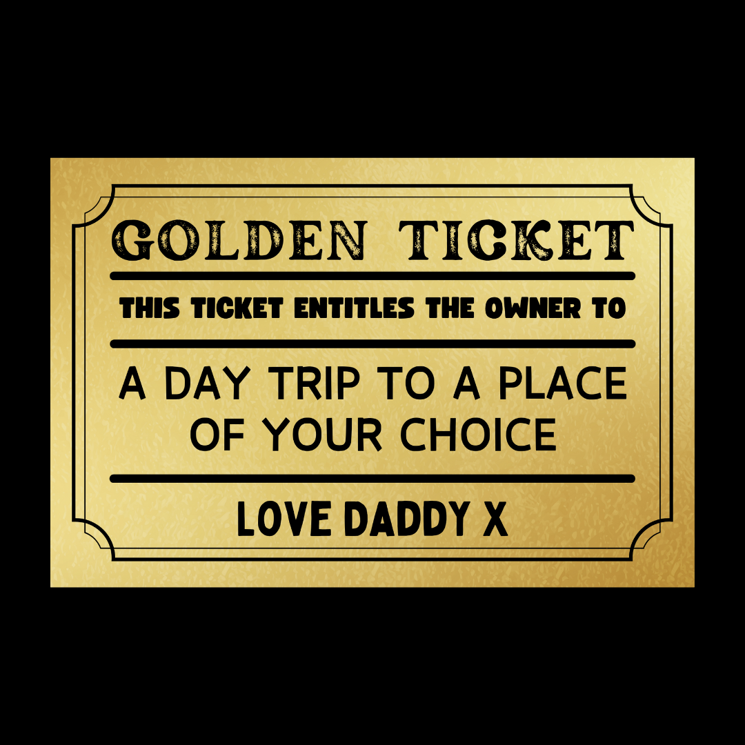 A6 Print | Golden Ticket Gift Voucher | Gift Idea