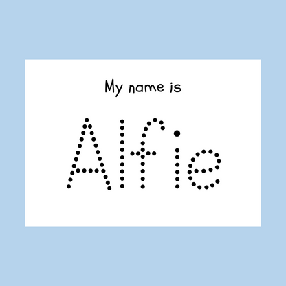Children's Laminated Name Tracing Worksheet | Learning to Write Name | Practice Sheet | Dry Erase, School Activity