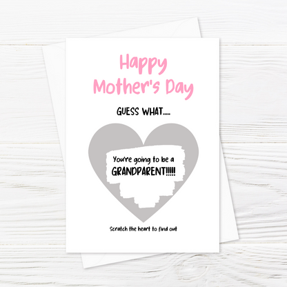 Silver Scratch Card | Surprise Card | Mother's Day Scratch Reveal Grandparent Card - Dinky Designs