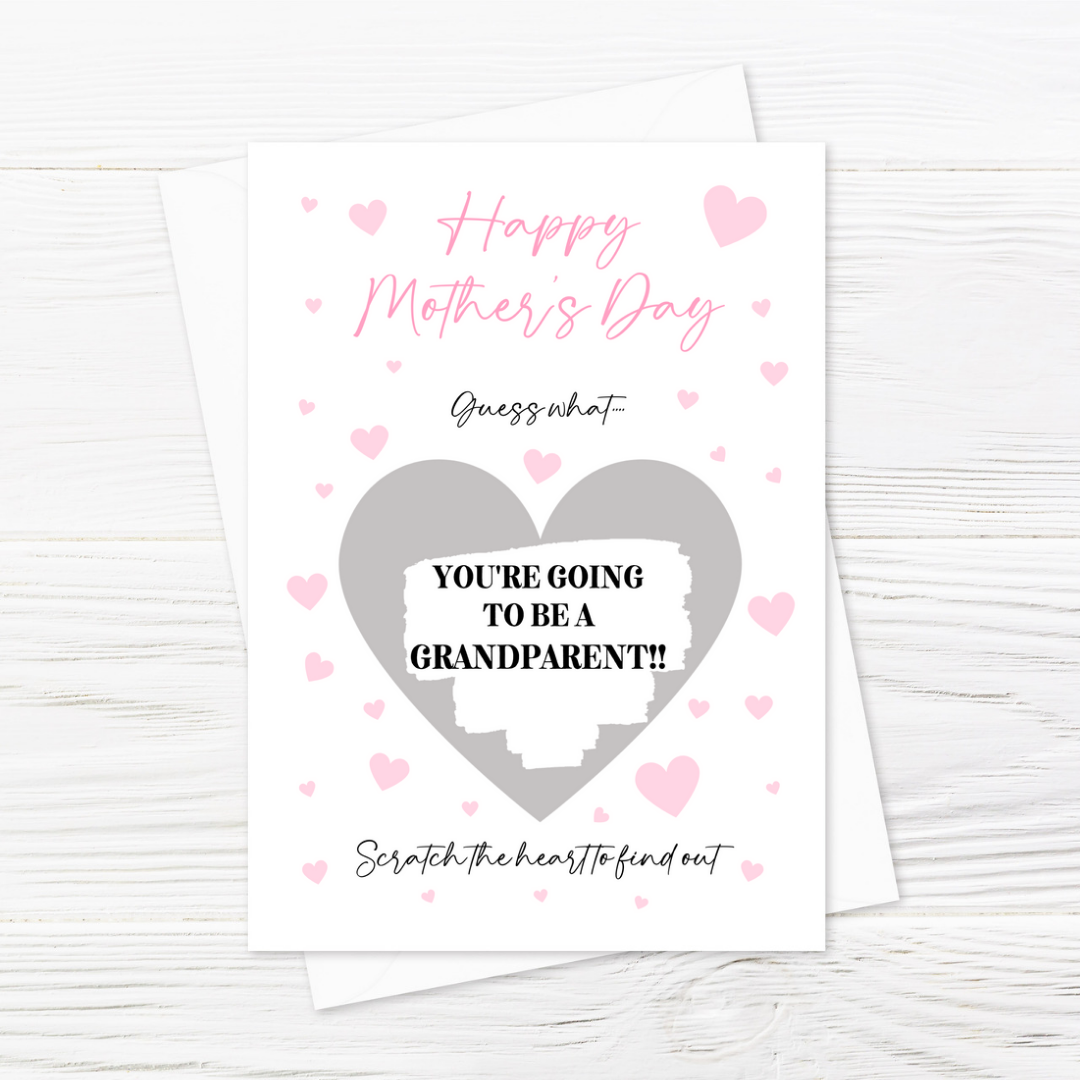 Silver Scratch Card | Surprise Card | Mother's Day Scratch Reveal Grandparent Card
