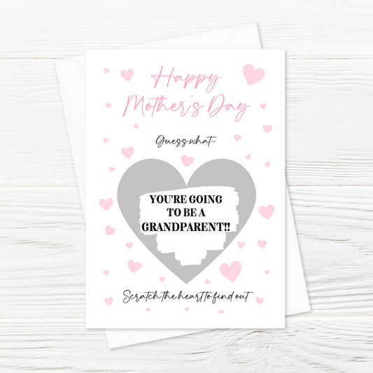 Silver Scratch Card | Surprise Card | Mother's Day Scratch Reveal Grandparent Card