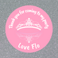 Baby Pink Princess Tiara Crown Stickers | Circle Stickers | Sticker Sheet | Princess Theme