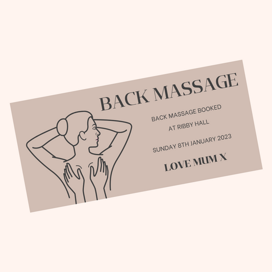 Surprise Ticket Print | Personalised Back Massage Treatment Ticket Voucher | Spa Day Gift Idea