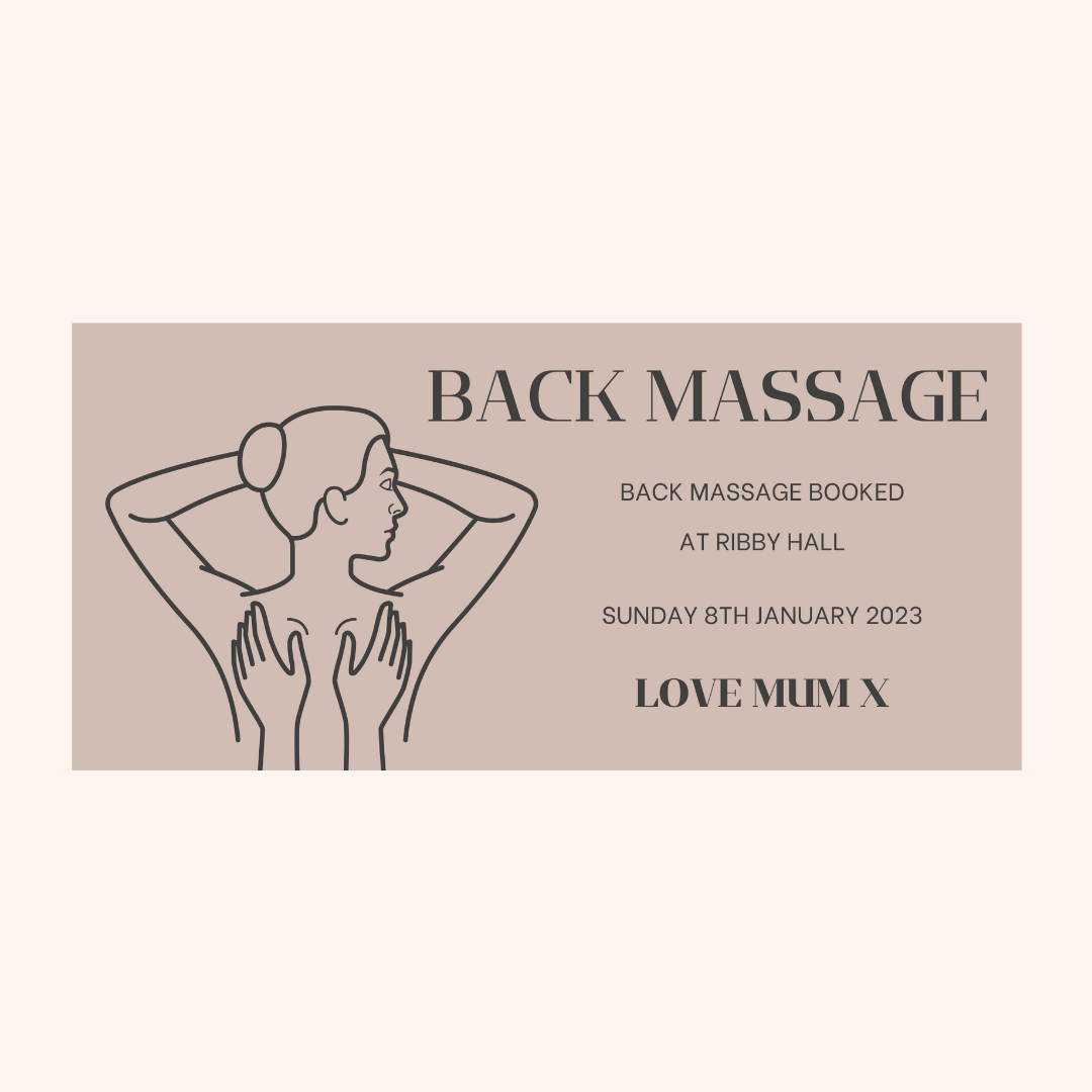 Surprise Ticket Print | Personalised Back Massage Treatment Ticket Voucher | Spa Day Gift Idea