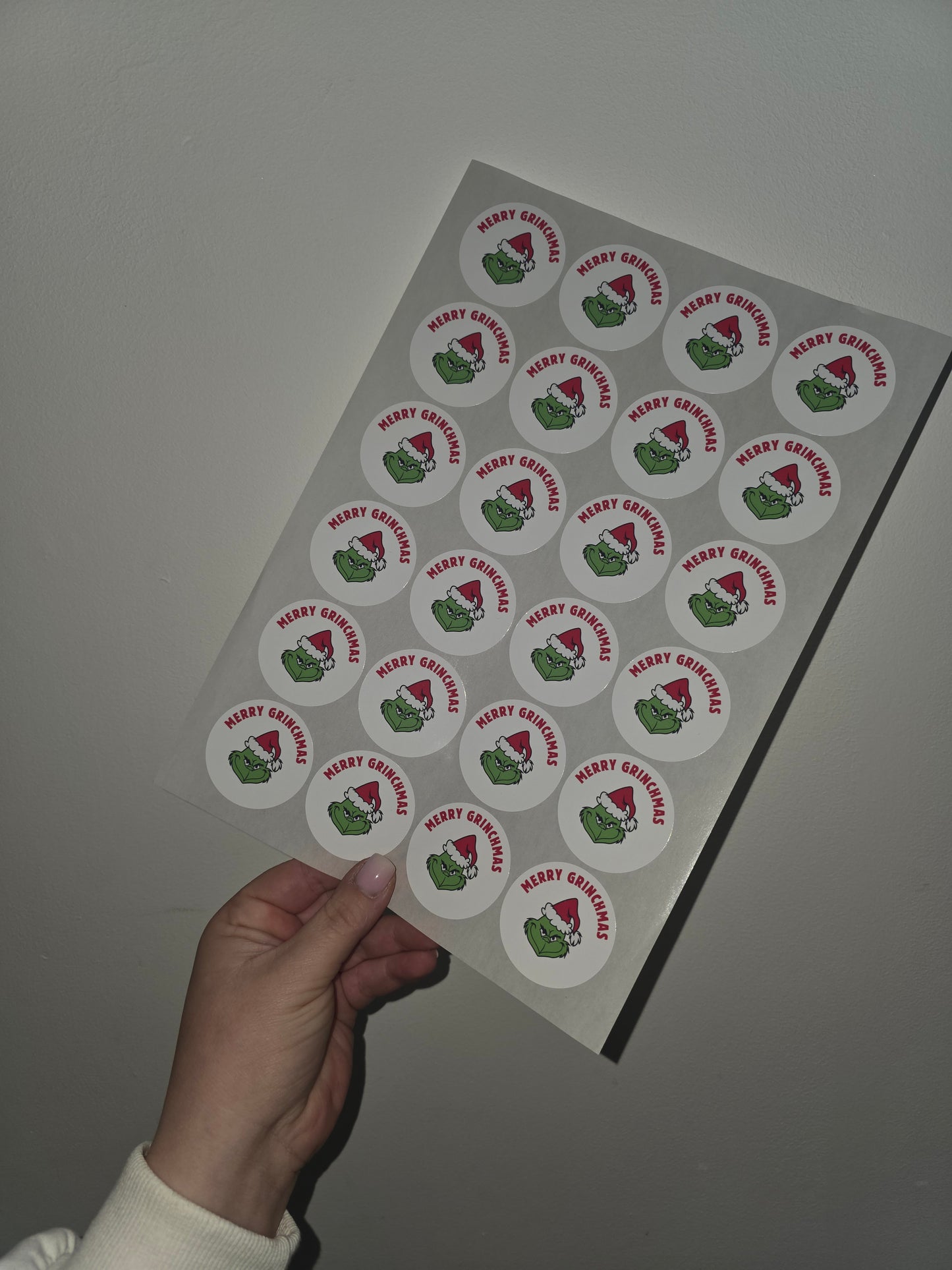 Christmas Stickers | Personalised Christmas Grinch Stickers | Christmas Gift Stickers