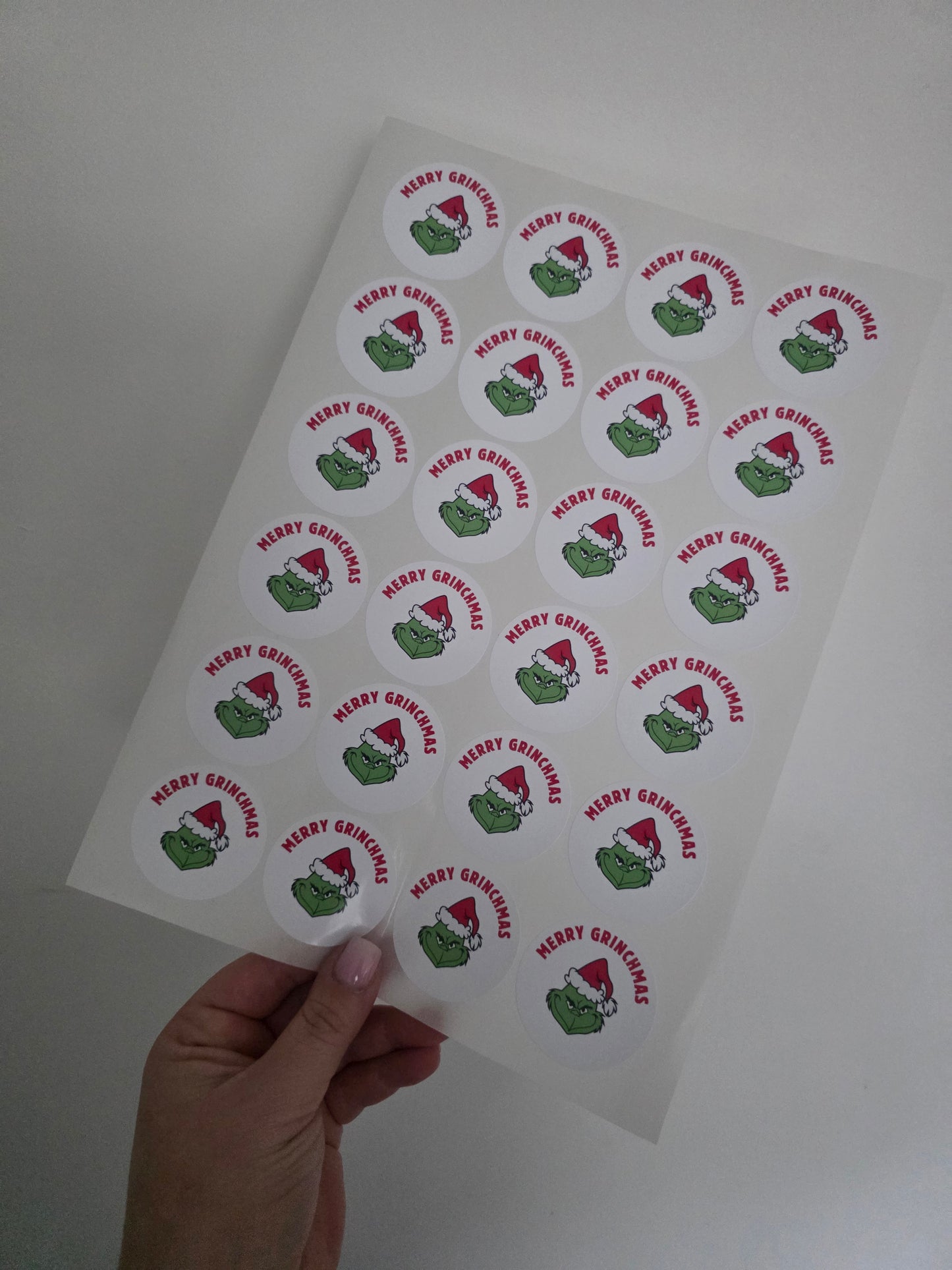 Christmas Stickers | Personalised Christmas Grinch Stickers | Christmas Gift Stickers