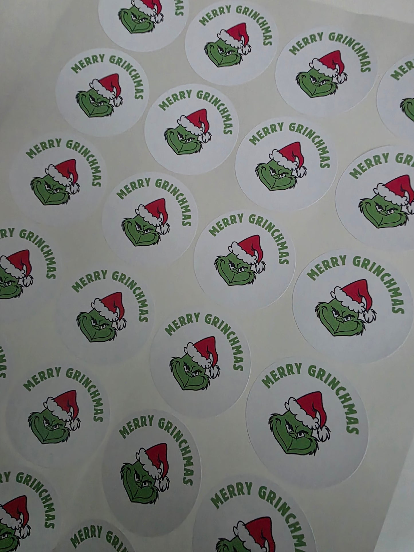 Christmas Stickers | Personalised Christmas Grinch Stickers | Christmas Gift Stickers