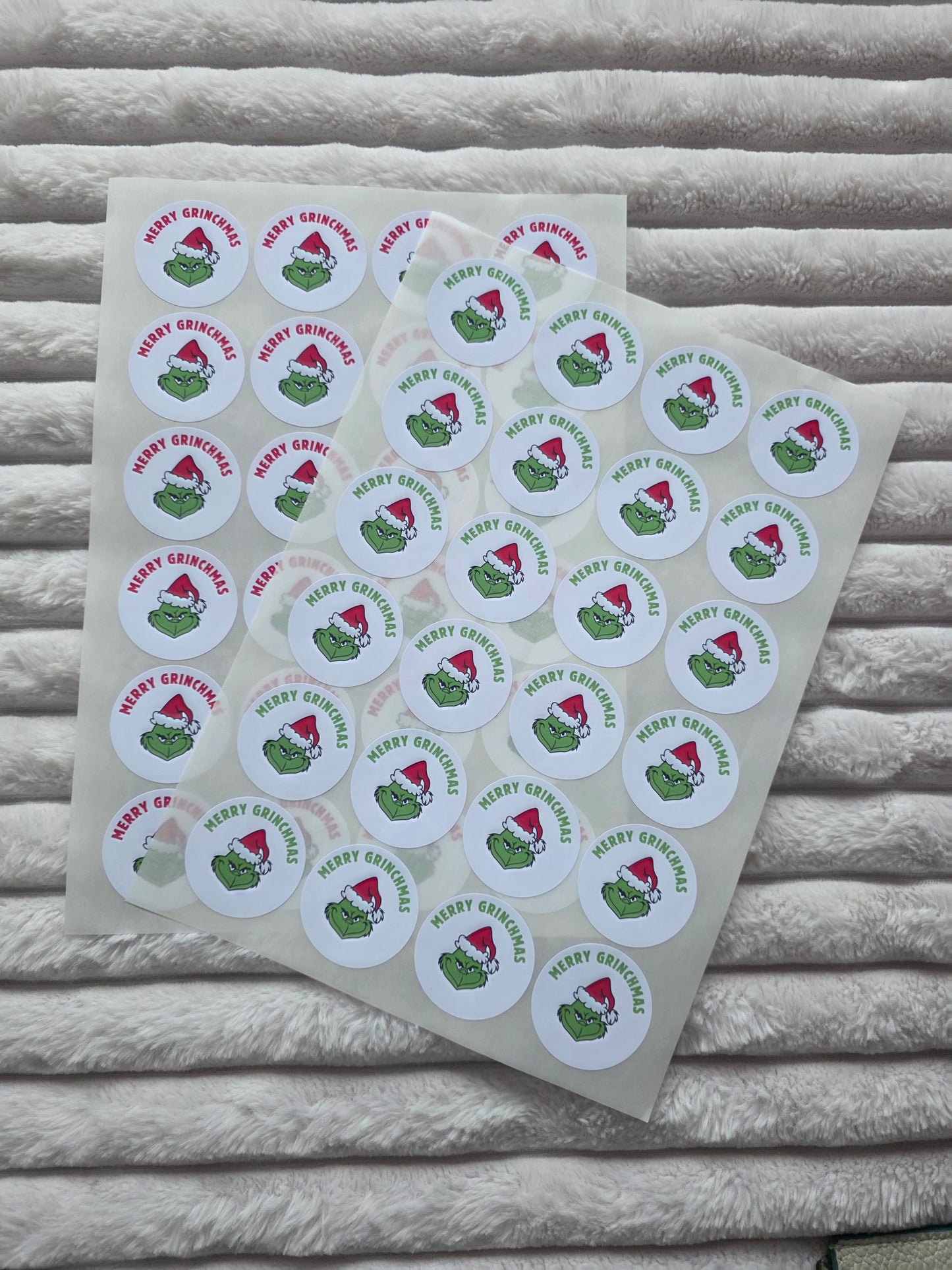 Christmas Stickers | Personalised Christmas Grinch Stickers | Christmas Gift Stickers