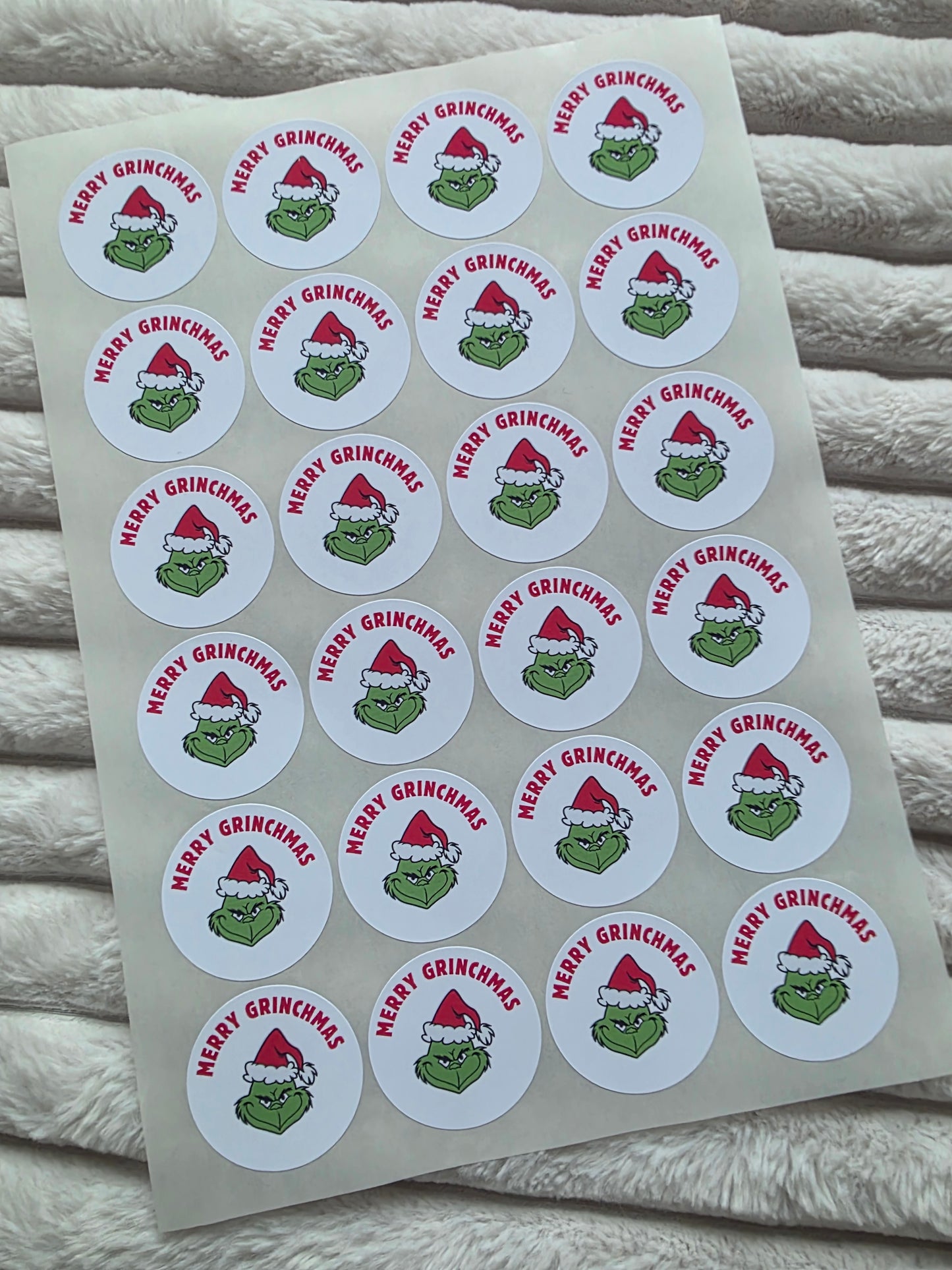 Christmas Stickers | Personalised Christmas Grinch Stickers | Christmas Gift Stickers