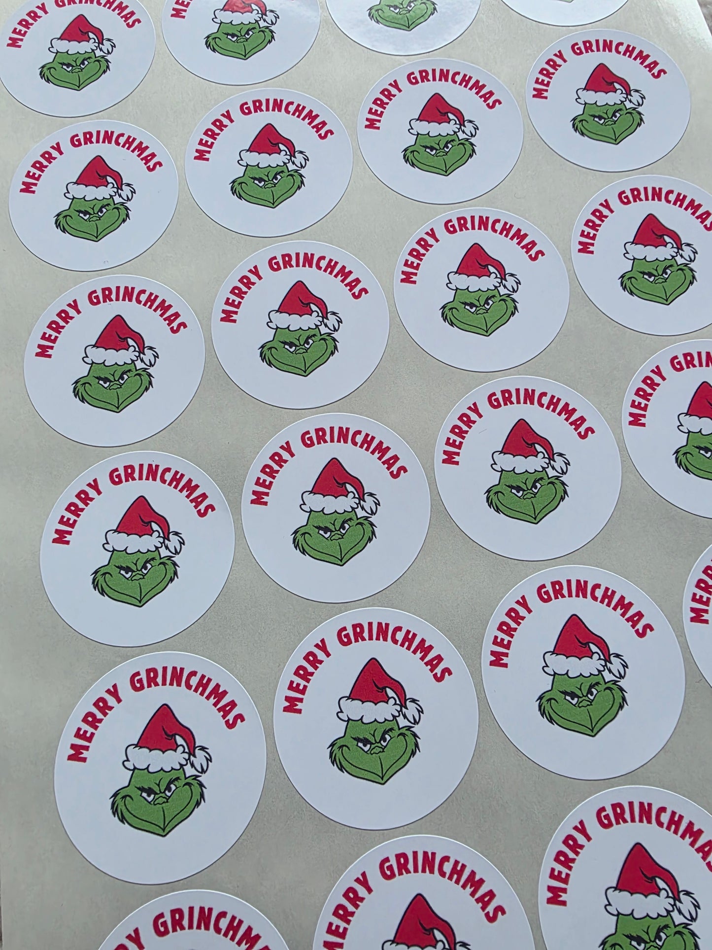 Christmas Stickers | Personalised Christmas Grinch Stickers | Christmas Gift Stickers