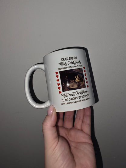 Daddy To Be Scan Photo Mug | Christmas Bump Mug | Gift Idea
