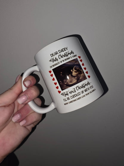 Daddy To Be Scan Photo Mug | Christmas Bump Mug | Gift Idea