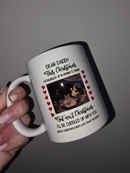 Daddy To Be Scan Photo Mug | Christmas Bump Mug | Gift Idea