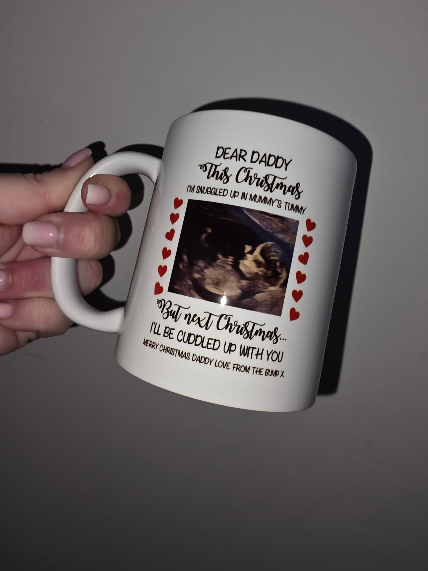 Daddy To Be Scan Photo Mug | Christmas Bump Mug | Gift Idea
