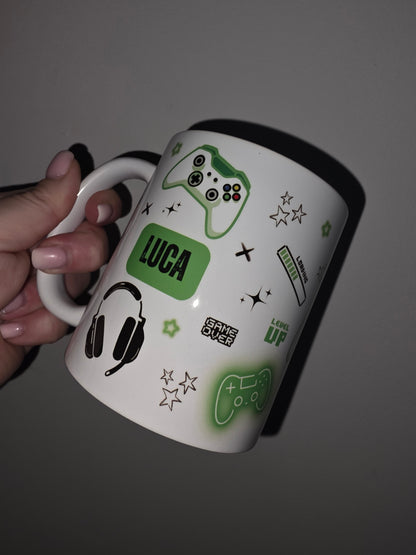 Gaming Mug | Green Gaming Mug | Personalised Gamer Mug | Gift Idea