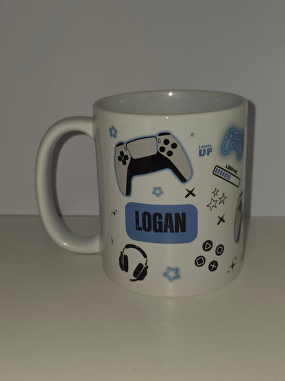 Gaming Mug | Blue Gaming Mug | Personalised Gamer Mug | Gift Idea