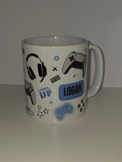 Gaming Mug | Blue Gaming Mug | Personalised Gamer Mug | Gift Idea