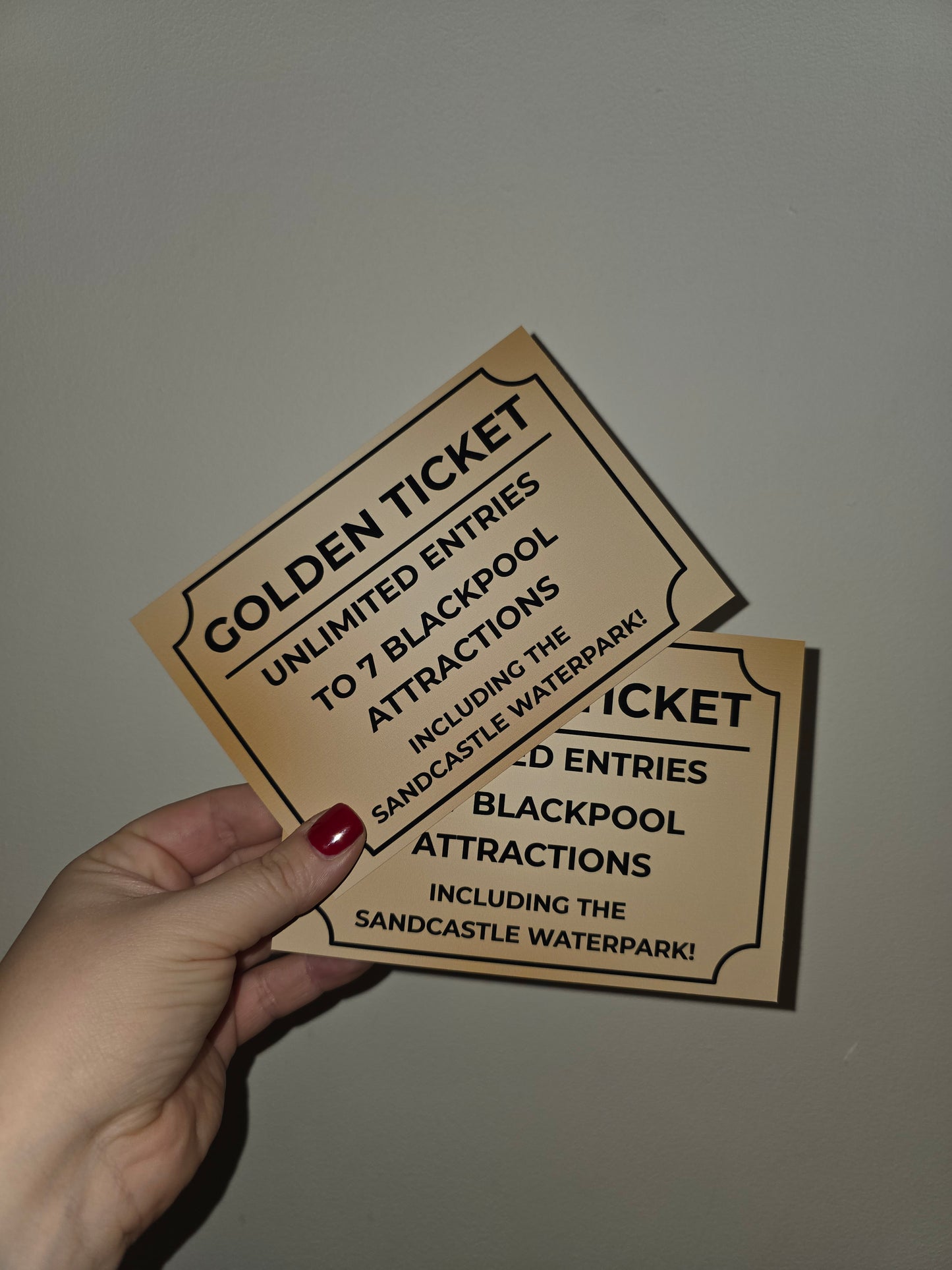 A6 Print | Golden Ticket Gift Voucher | Gift Idea - Dinky Designs